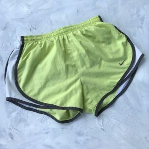 BRIGHT GREEN Nike Dri Fit Running Shorts!!